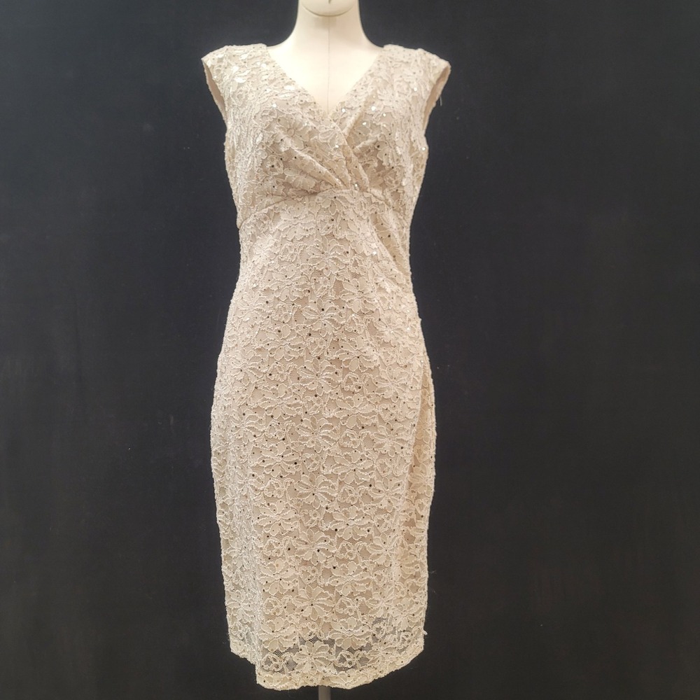 Connected Apparel Womens Y2K Lace Babydoll Fairy Dress Size 6 Petite Sleeveless